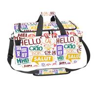 lcndlsoe Bolsa deportiva grande para gimnasio, 30 L, para viajes, entrenamiento, fitness y deportes, patrón tropical con hojas y formas coloridas, Multicolor 2, 25x48x26cm/9.84x18.9x10.24in