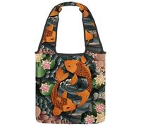 lcndlsoe Japan Koi - Bolsa de lona para mujer, para el trabajo, compras, gimnasio, Multicolor 1, 14.1x14.9in/36x38cm