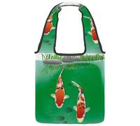 lcndlsoe Japan Koi - Bolsa de lona para mujer, para el trabajo, compras, gimnasio, Multicolor 2, 14.1x14.9in/36x38cm