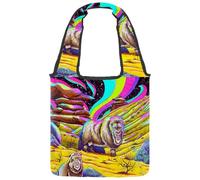 lcndlsoe Japan Koi - Bolsa de lona para mujer, para el trabajo, compras, gimnasio, Multicolor 5, 14.1x14.9in/36x38cm