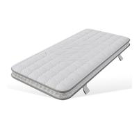 Lcoho Colchón de muelles ensacados de 7 zonas, 90 x 200 x 10 cm, H3, colchón híbrido con espuma fría, colchón ergonómico ortopédico enrollable para cama plegable, sofá cama y autocaravana