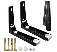 LCOUACEO 2 Piezas Soporte de Microondas de Acero Inoxidable,Universal Soportes de Microondas,Soporte de Pared para Horno de Microondas,Apto para Microondas y Hornos