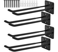 LCOUACEO Ganchos para Colgadores de Garaje, 4 Pcs Ganchos de Pared Resistentes, Soporte de Montaje para Almacenar Escaleras, Colgar Bicicletas, Equipos Deportivos, Herramientas Eléctricas Voluminosas