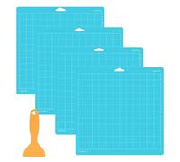 LCOUACEO Tapete de Corte para Cricut Maker 3/Explore 3/Air/Air 2, 4 piezas Adhesivos para Cortar Acolchados Accesorios de Repuesto para Cricut, 30,5 x 30,5 CM(LightGrip)