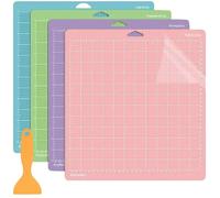 LCOUACEO Tapete de Corte para Cricut Maker 3/Maker/Explore 3/Air 2/Air/One, 4 Diferente Adhesivas Tapete de Corte para Cricut, 30,5 x 30,5 CM(StandardGrip/LightGrip/StrongGrip/FabricGrip)