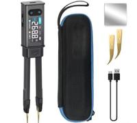 LCR Meter Smart Tweezer Bridge Kit, LCR-ST2 2 en 1 Digital LCR ESR Clamp Meter para componentes, mide la resistencia a la inductancia de capacitancia, con escaneo de 100Hz-100kHz (LCR-ST2 alto)