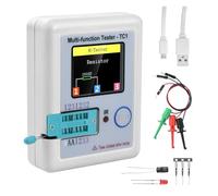 LCR-TC1 LCR-T7 LCD Pantalla Multímetro Probador De Transistores Diodo Triodo Condensador Medidor De Prueba De Resistencia ESR LCR NPN PNP MOSFET COD(LCR-TC1)