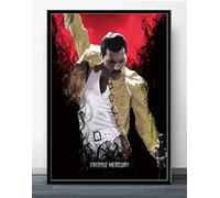 LCSLDW Impresión De La Lona Lienzo Pintura Carteles E Impresiones Cuadro De Arte De Pared Freddie Mercury Rock Music Cartel Vintage Decoración Decorativa para El Hogar, 40X50Cm Sin Marco