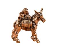 LCSVCCXA Estatua de Camello Figura Ornamental Miniatura Animal Latón Escultura Metálica Diseño Elegante Adecuada para Estantería Hogar Regalo, Burro, Individual