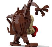 LCTM Bloques de construcción de Fantasmas terroristas Fiesta NiñOs NiñAs Y Adultosjuego con Base Soporte Hombre Lobo En La Noche SujecióN Monstruos Creativo Juguete Cabeza Esqueletosinging A