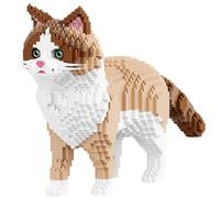 LCTM Bloques en Miniatura de Gato Animales 3D Rompecabezas de Construcción Micro Bloques Kit para Ni?os y Adultos Decoración Hogar Regalo para Amantes de Gatos B