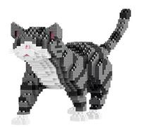 LCTM Bloques en Miniatura de Gato Animales 3D Rompecabezas de Construcción Micro Bloques Kit para Ni?os y Adultos Decoración Hogar Regalo para Amantes de Gatos D