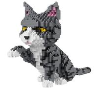 LCTM Bloques en Miniatura de Gato Animales 3D Rompecabezas de Construcción Micro Bloques Kit para Ni?os y Adultos Decoración Hogar Regalo para Amantes de Gatos B