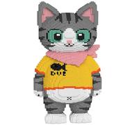 LCTM Bloques en Miniatura de Gato Animales 3D Rompecabezas de Construcción Micro Bloques Kit para Ni?os y Adultos Decoración Hogar Regalo para Amantes de Gatos B
