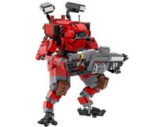 LCTM Samurai Mech Building Adult Creative Stem Robot Toy Hero Knight Model Game Creative Toy Gift Boy Double Sword Weapon Warrior Game Set Collection Adult Men Teen Boys B