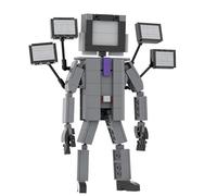 LCTM Skibidi InodoroTitán Bloques de construcción Juguete Cámaramano Orador Reloj TV Hombre Monitor Figura de acción Modelo Juego de Terror Multiverso Actualizado Adultos Niños Fans Coleccionable B