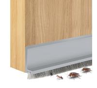 LCUHAVA 2 Piezas 100cm Gris Junta de Cepillo para Puerta, Burlete Puerta Entrada, Burlete Cepillo Puerta Autoadhesivo se Puede Cortar para Adaptarse ai Tamaño de la Puerta