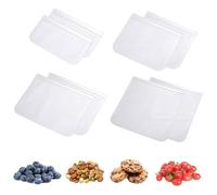 LCUHAVA 8 bolsas reutilizables de silicona para congelador, sin BPA, aptas para lavavajillas, gruesas y a prueba de fugas, adecuadas para preparación de comidas, verduras, frutas, sándwiches