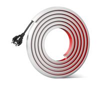 LCUHAVA Canaletas para Cables Adhesivas 3 M, Mini Canaleta Cables Pared Autoadhesivo, Blanco Canaleta Cables Suelo, Pasacables Autoadhesivo Flexible, Semicircular Adecuado para Paredes, TV, Techos