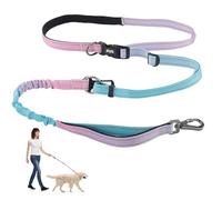 LCUHAVA Correa Perro Cintura, Correa Perro Adiestramiento, 145 a 225 cm, Correa Doble para Perros, Dog Leash, Ajustable, con Costuras Reflectantes, para Entrenar, Caminar, Trotar y Correr
