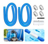 LCUHAVA Manguera Piscina 32mm, Tubo Piscina 32mm, 2 PCS Manguera Limpiafondos Piscina 100 CM, Tubos Depuradora Piscina, Resistente a los Productos Químicos, para Bomba de Filtro y Piscinas