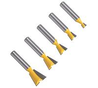 Lcuih-SK 14 Grado de la Madera pedacito del Grabado de Fresa for Madera, caña de 8 mm Dovetail Joint Router bits Puestos, 1pcs, Suave Afilado (Cutting Edge Length : 5PCS)