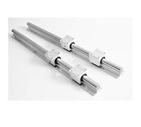 Lcuihong-Guía de carril lineal SBR10 300/500/600 / 1000mm, Rail lineal de 10 mm + 4pcs SBR10UU Bloques de rodamientos de SBR10UU Bloque de guía de barra del eje deslizante compatible fuerte y duradero