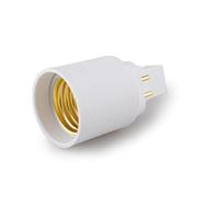 LCUVIMPEX Adaptador de lámpara del asiento de la lámpara, Adaptador de 4 piezas G24 a E27, 4 pines, 21,8 mm, convertidor de base de lámpara G24q a E26/E27, convertidor de portalámparas Z1004