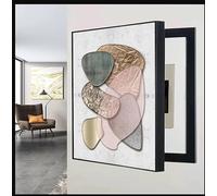 LCUVIMPEX Arte de la Pared del Lienzo, Tamaños múltiples Multicolores del diseño tirón Marco picosegundo de la Pintura Decorativa Caja Metro eléctrico(H,60 * 70cm)