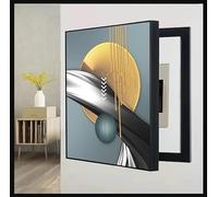 LCUVIMPEX Arte de la Pared del Lienzo, Tamaños múltiples Multicolores del diseño tirón Marco picosegundo de la Pintura Decorativa Caja Metro eléctrico(B,60 * 70cm)