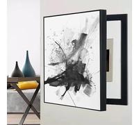 LCUVIMPEX Arte de la Pared del Lienzo, Tamaños múltiples Multicolores del diseño tirón Marco picosegundo de la Pintura Decorativa Caja Metro eléctrico(J,40 * 50cm)