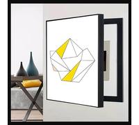 LCUVIMPEX Arte de la Pared del Lienzo, Tamaños múltiples Multicolores del diseño tirón Marco picosegundo de la Pintura Decorativa Caja Metro eléctrico(F,35 * 45cm)