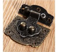 LCUVIMPEX cerraduras Decorativas, Antique Bronze Box Latch Hasp - Vintage Decorative Latch for Wooden Jewelry Box - Retro Style Chest Lock 53x41mm