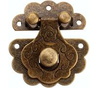 LCUVIMPEX cerraduras Decorativas, Antique Bronze Hasps Lock, Wood Box Padlock Retro Suitcase Latch Hook with Screws Vintage Hardware