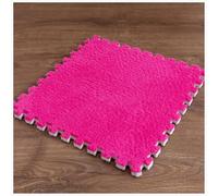LCUVIMPEX Losetas de moqueta de Felpa con diseño Entrelazado Interlocking Foam Carpet Tiles Pack of 20 Multicolor 30x30x1cm(Rose Red)