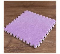LCUVIMPEX Losetas de moqueta de Felpa con diseño Entrelazado Interlocking Foam Carpet Tiles Pack of 20 Multicolor 30x30x1cm(Light Purple)