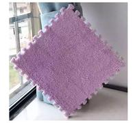 LCUVIMPEX Losetas de moqueta de Felpa con diseño Entrelazado Pack of 36 12x12x0.4in Plush Carpet Interlocking Foam Puzzle Floor Mat Multicolor(Purple)