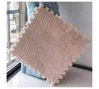 LCUVIMPEX Losetas de moqueta de Felpa con diseño Entrelazado Pack of 36 12x12x0.4in Plush Carpet Interlocking Foam Puzzle Floor Mat Multicolor(Apricot)