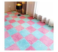LCUVIMPEX Losetas de moqueta de Felpa con diseño Entrelazado Puzzle Interlocking Foam Mats Pack of 10/12/16 Multicolor 12x12 Inches(CP 1,12 Pcs)