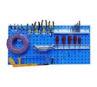 LCUVIMPEX Organizador con Tablero Perforado, Organizador de Herramientas Tablero Perforado - Solución Almacenamiento for Garaje 1 Pieza(Blue,90x45cm)