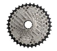 LCUVIMPEX Rueda Libre de Bicicleta de una Velocidad, Cassette de Bicicleta de 12 velocidades, Volante de inercia, 10-44 Dientes, Color Plateado y Negro, Compatible con SRAM Red ETAP AXS(10~36T)