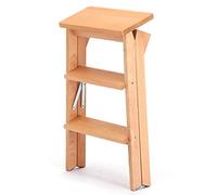 LCUVIMPEX Silla Plegable de Biblioteca, El Taburete de Madera se pliega for Formar una Silla, Escalera y un Estante