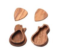 LCUVIMPEX Soporte para púas de Guitarra Púas de plástico, 1 Juego de Caja púas Guitarra antiarañazos, Gran Espacio, Soporte Compacto for, Almacenamiento Madera, Estuche for
