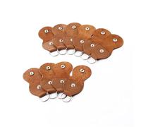 LCUVIMPEX Soporte para púas de Guitarra Púas de plástico, 10 Uds Llavero de Cuero Vaca Estilo Guitarra bajo púas Soporte Estuche Bolsa colección púa Caso