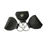 LCUVIMPEX Soporte para púas de Guitarra Púas de plástico, 3 uds Botones púa Cadena Cuero Guitarra Hebilla Colgar Llavero Titular Bolsa púas Llave Caso