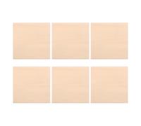 LCUVIMPEX Tableros rectangulares de Madera, Hojas De Contrachapado Tilo Sin Terminar, 3 Mm Grosor, Paquete 6, Beige, 30x30 Cm