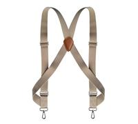 LCUVIMPEX Tirantes para Hombre, Tirantes con Clips de Metal Tirantes for Hombre con 2 Clips y Ganchos metálicos Ajustables, 3,5 x 120 cm, Multicolor(Beige)