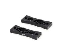 LCX Racing 1/18th RC Crawler Car CNC - Juego de placas de bloqueo de carrocería delantera y trasera de aluminio para camión Losi Mini LMT 4X4, accesorios de piezas de actualización