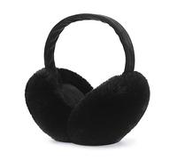 LCXSHYE Orejeras de invierno de piel sintética cálidas, lindas orejeras plegables para exteriores, para mujeres y niñas, Negro, Large