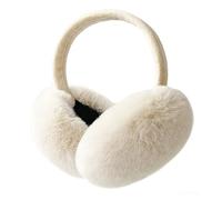 LCXSHYE Orejeras de invierno de piel sintética cálidas, lindas orejeras plegables para exteriores, para mujeres y niñas (caqui claro)
